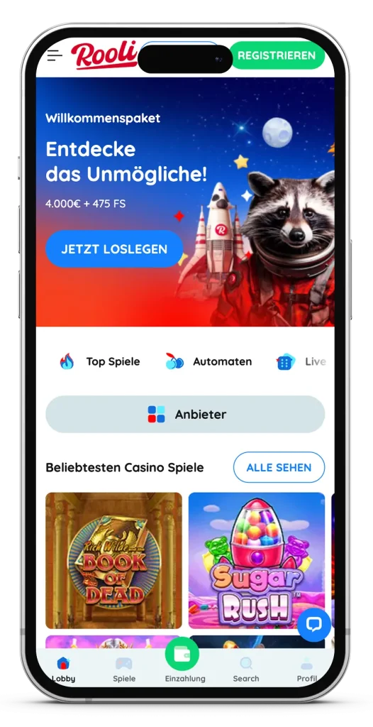 Rooli Casino Mobile App